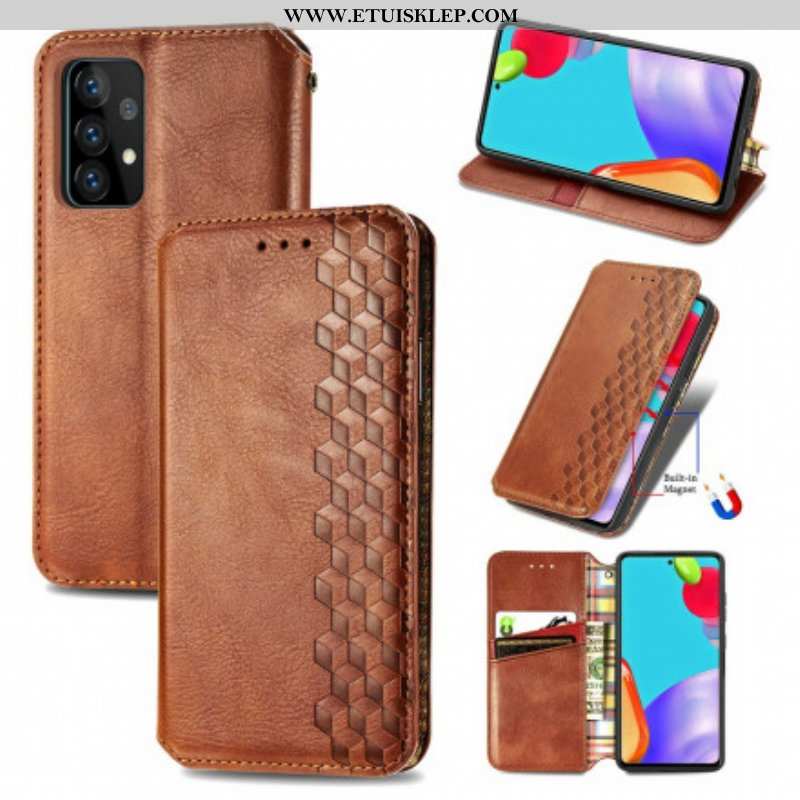 Etui Na Telefon do Samsung Galaxy A52 4G / A52 5G / A52s 5G Etui Folio Skórzany Efekt Diamentowej Te